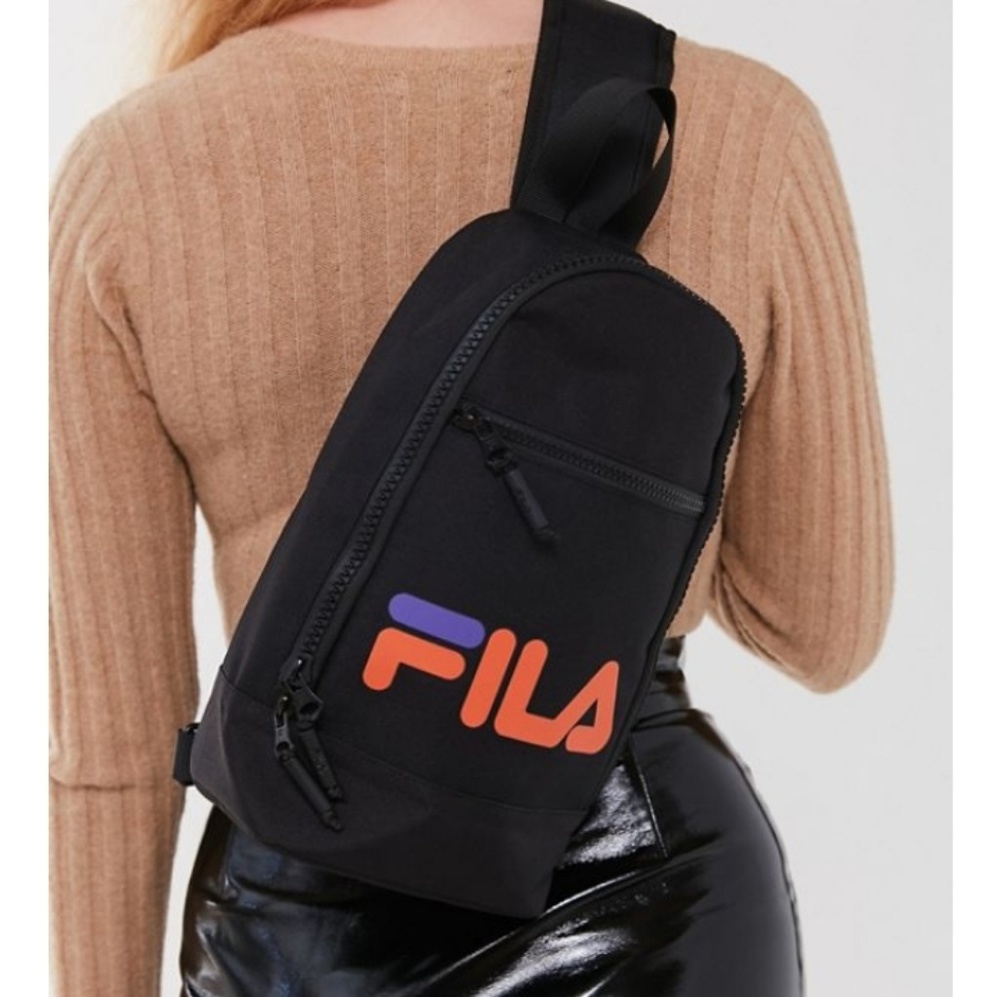 FILA Sling backpack black single shoulder